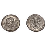 British Iron Age, ATREBATES and REGNI, Epaticcus (AD 20 - 40), silver Unit, head of Hercules...