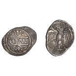 British Iron Age, ATREBATES and REGNI, Verica, silver Unit, co Â· mf on tablet between scroll...