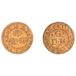 Tower Wharf, D.M.G. at the 3 tvnns, Farthing, 1.14g/6h (N 8482; BW. 3187). Extremely fine, d...