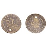 Surfleet, Daniell Drinkwater, Halfpenny, 1666, 2.03g/6h (OB 266; N â€“; BW. 256). Pierced, fai...