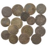 KENT, Ashford, James Bassett, Halfpenny, 1669, 1.62g/12h (N â€“; BW. 2); Frances Baylef, Farth...