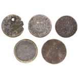 York, John Kettlewell, Halfpenny, 1666, 1.19g/9h (N 6135; BW. 411); George Kighley, Halfpenn...