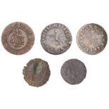 Hull, William Feild, Halfpence, 1669 (2), 1.24g/12h, 0.45g/9h (N 5912, former 5912b, this pi...