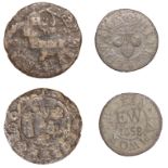 Tamworth, John Welch, Halfpenny, 1667, 1.54g/12h (N 4219, this piece; BW. 165); Edward White...