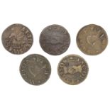 KENT, Gravesend, Jacob Parsson, Farthings, 1651 (2), 1.22g/6h (N 2583; BW. 302), 0.90g/6h (N...