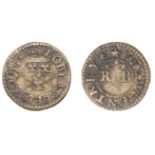 Coventry, Robert Bedford, Farthing, 1666, 1.34g/3h (N 5313, this piece; BW. 63). Part-staine...