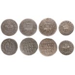 Coventry, City Halfpence (4), undated, 1.91g/6h (N 5301; BW. 54), 1669 (3), 2.44g/12h (N 530...