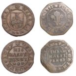 Tamworth [partly in Staffordshire], octagonal Borough Halfpenny, 1.79g/9h (N 4216a, this pie...