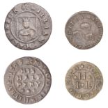 Whitby, William Harrisson, Halfpenny, 1669, 1.04g/12h (N 6092; BW. 366); John Hird, Farthing...