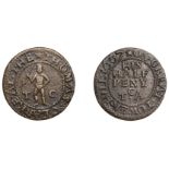 Great Tower Hill, Thomas Clarke, Halfpenny, 2.21g/6h (N 8236a, this piece; BW. 3194). Good f...