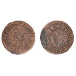 Irongate [St Katharine's], David Kempe, Farthing, 1.14g/9h (N 8255; BW. 1542). Area of surfa...