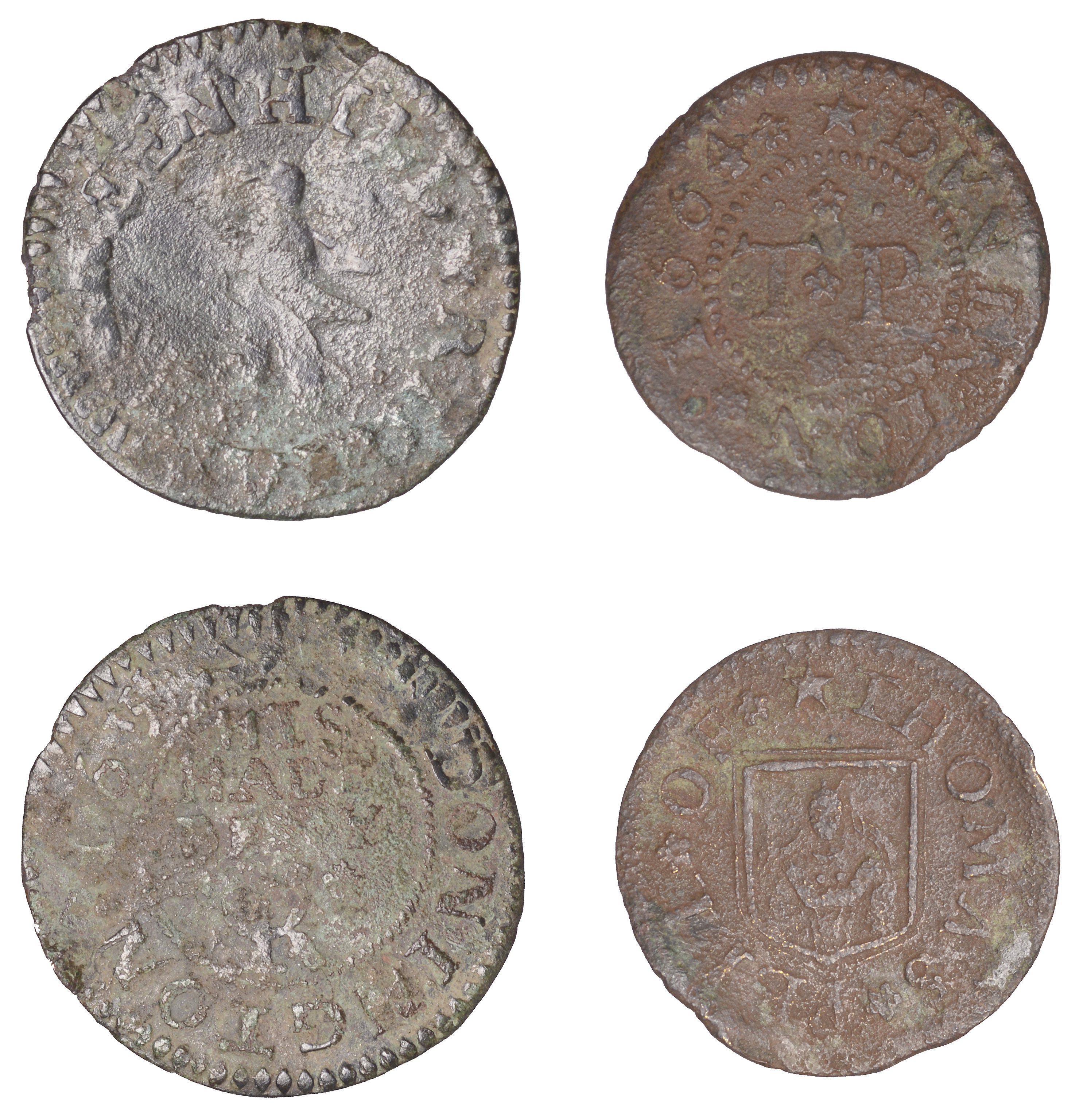 Donington, Richard Greenhill, Halfpenny, 1663, 0.94g/6h (OB 71a; N 2930; BW. 69); Thomas Pel...