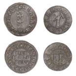 Hull, Margret Abbott, Halfpenny, 1.80g/3h (N 5888; BW. 131); John Baker, Farthing, 1663, 0.6...