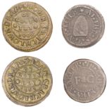 Coventry, F.C. at the svgar lofe, Farthing, 1.26g/6h (N â€“; BW. 67); John Crichlowe, Halfpenn...