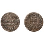 East Smithfield, Walter Willford, Halfpenny, 1666, 1.75g/2h (N 8199; BW. 957). Pierced and s...