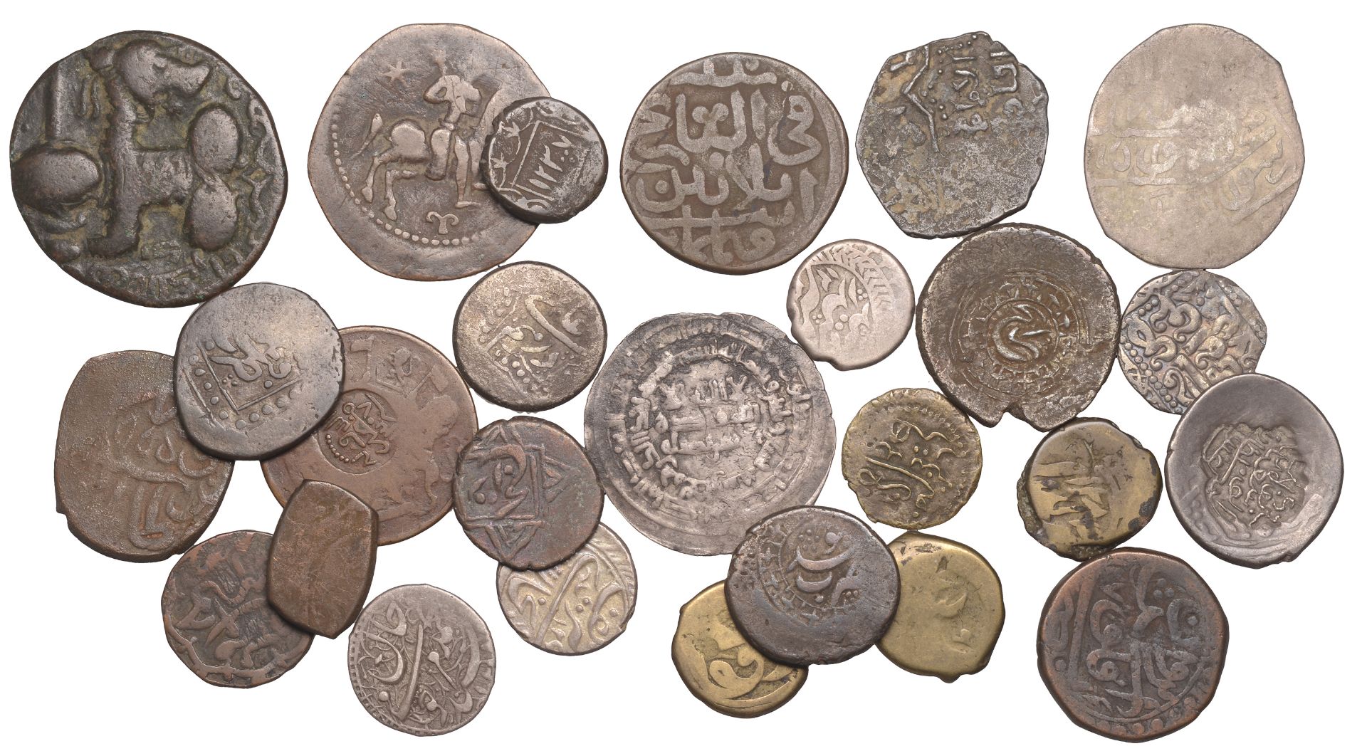 Miscellaneous, Assorted Islamic coins in silver (7), base metal (19), the majority Central A...