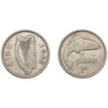 Eire (1937- ), Florin, 1943 (S 6634). Fine, very rare; the key date in the modern Irish s...