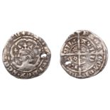 David II (1329-1371), Second coinage, Halfgroat, class B, Edinburgh, intermediate bust, tres...