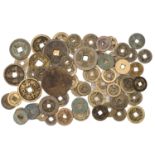 China, Miscellaneous Chinese, Japanese and Korean cash coins and amulets (73), various types...