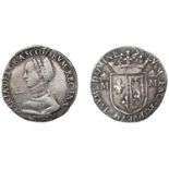 Mary (1542-1567), Third period, Testoon, 1561, 5.72g/10h (SCBI 35, 1111-2; SCBI 58, 1147ff;...