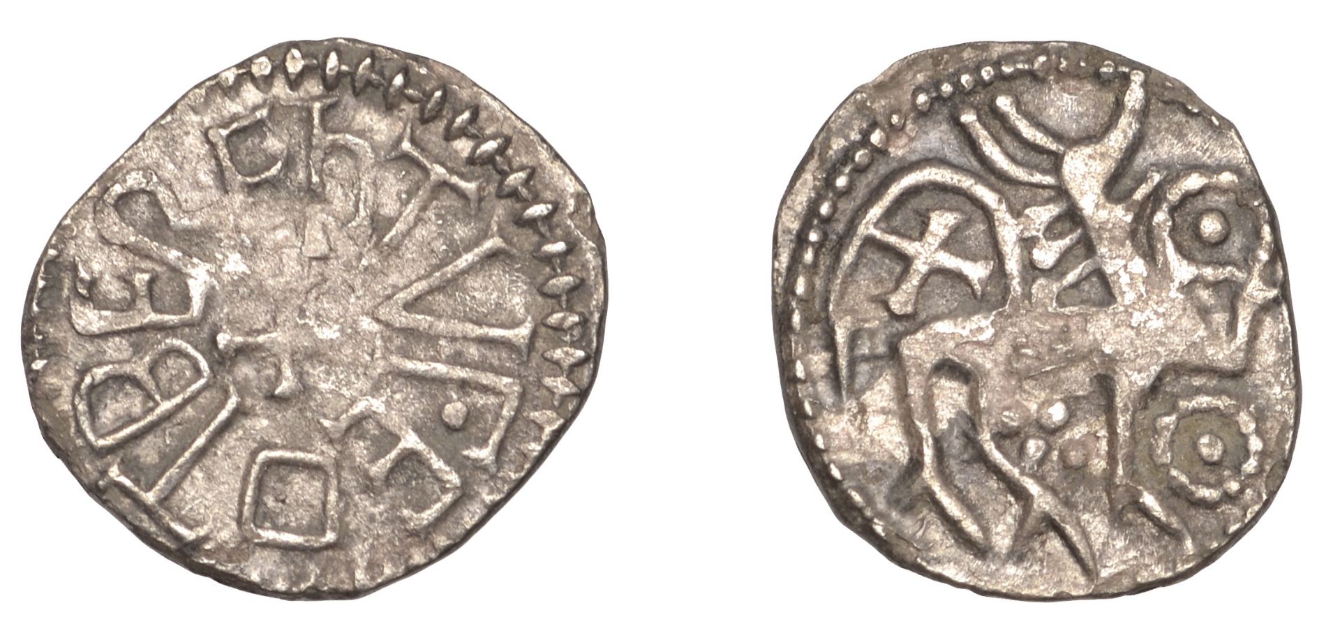 Kings of Northumbria, Eadberht, Sceatta or Penny, series Y [York], class G, eotberehtvÎ³ arou...