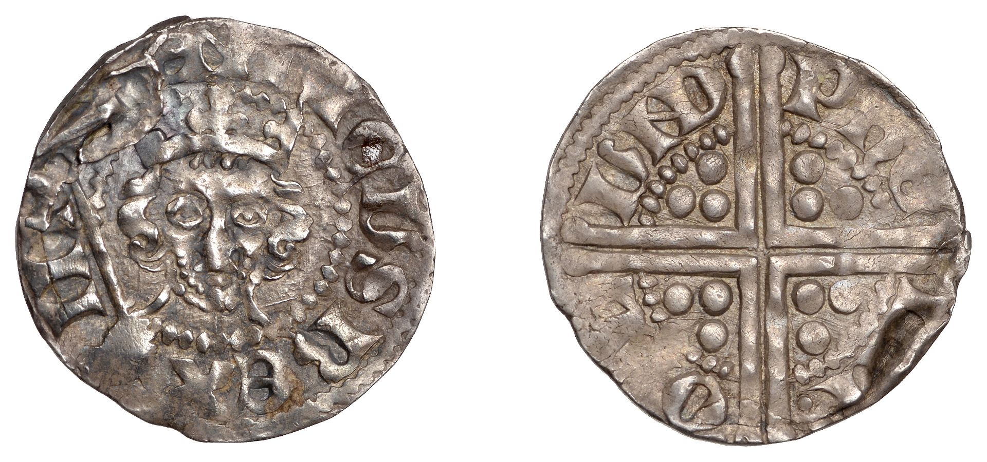 Long Cross coinage, Penny, class VII, London, Philip, phelip on lvnd, 1.48g/9h (N 1002; S 13...