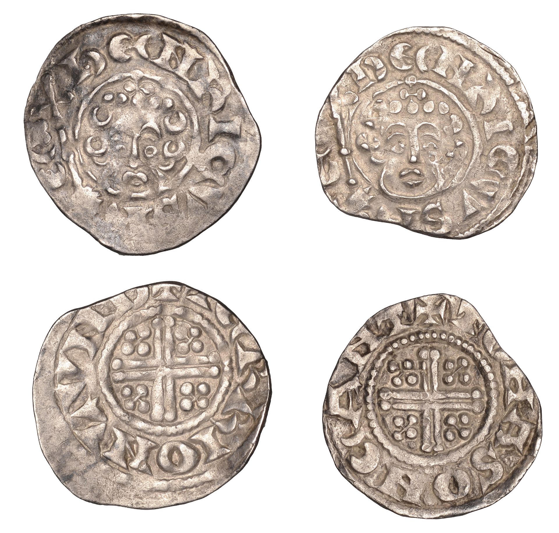 Henry III, Short Cross coinage, Pennies (2), both class VIIb, Canterbury, Tomas, tomas on ca...