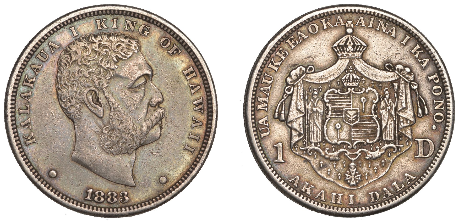 United States of America, HAWAII, Kalakaua I, Dollar, 1883. Minor surface marks, otherwise v...
