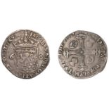 James VI (1567-1625), Second coinage, Half-Merk or Noble, 1574, mm. cross on rev. only, crow...