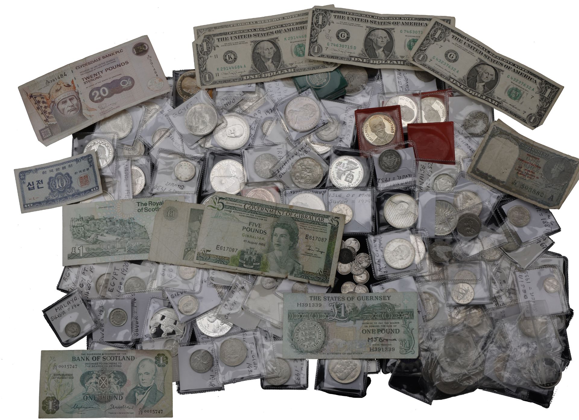 Miscellaneous, World silver coins, a quantity, including issues of Belgium, Czechoslovakia,...