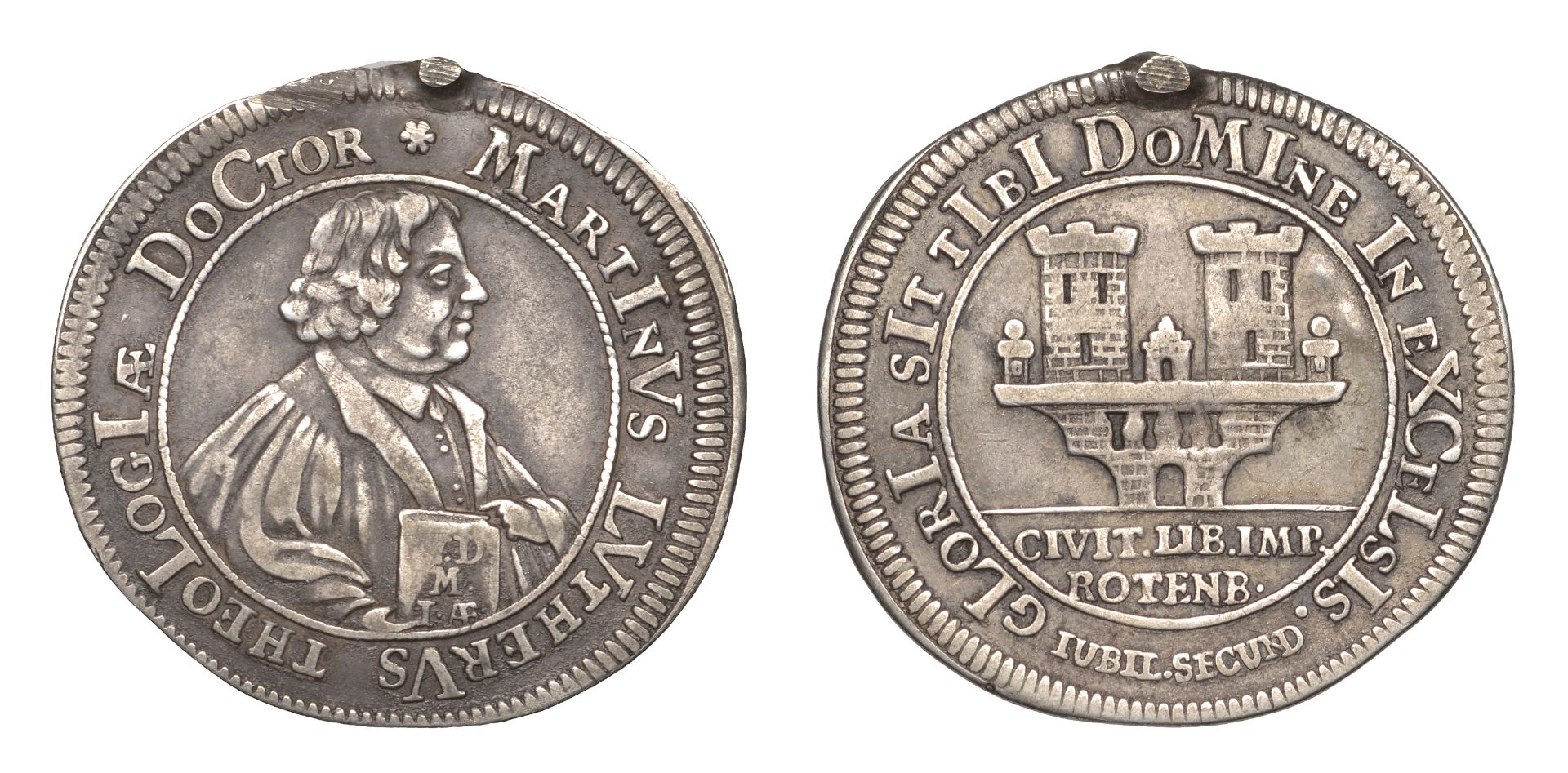 Germany, ROTHENBURG, Free City, Two Ducats, 1717, struck in silver, date in chronogram on bo...