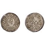 Kings of Mercia, Burgred (852-74), Penny, Phase IIb, Lunettes type A, Heawulf, rev. fmon hea...
