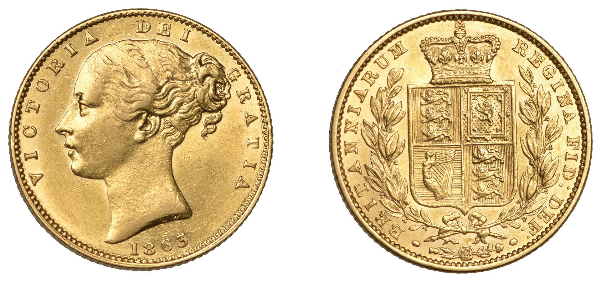 Victoria (1837-1901), Sovereign, 1863 (M 46; S 3852D). Good very fine, reverse better Â£340-...