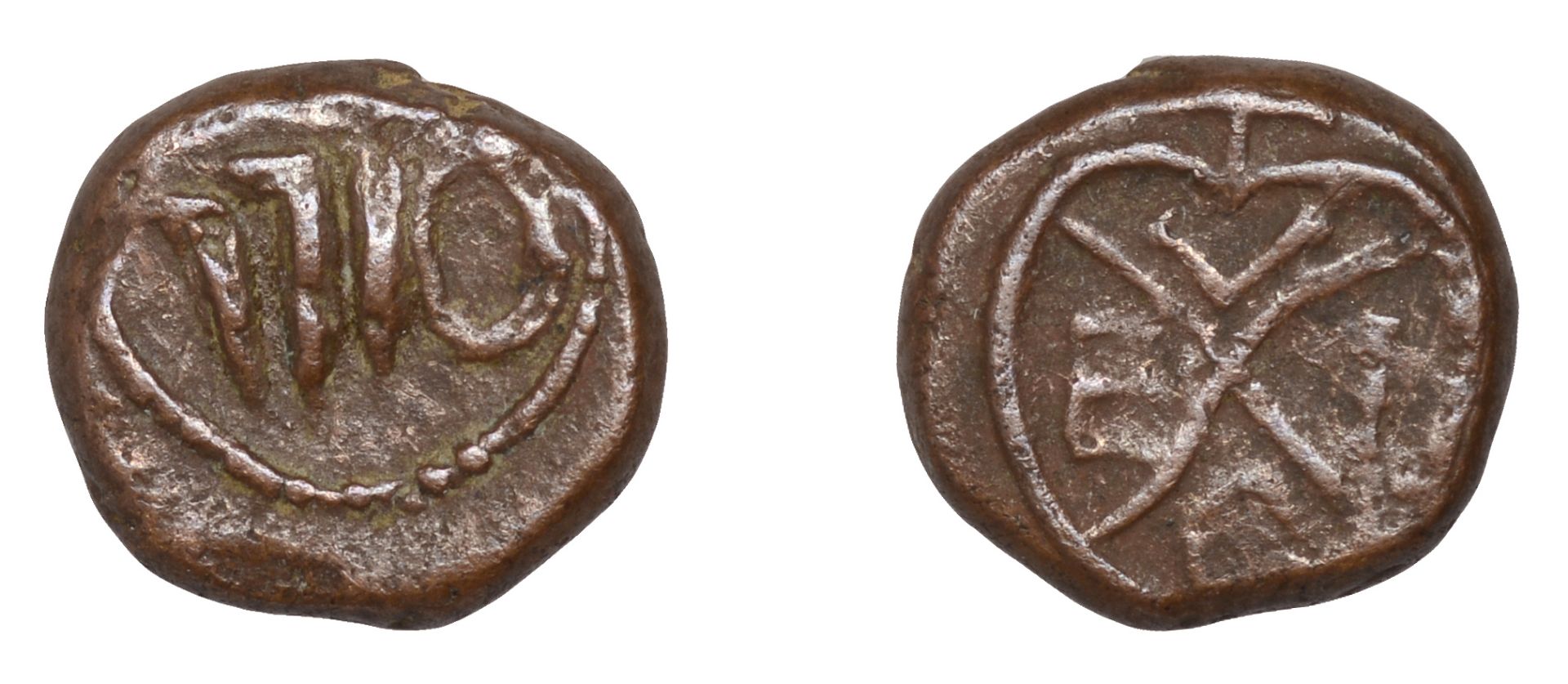 India, EIC, Bombay Presidency, Malabar Coast, Half-Pice, 1710, Tellicherry mint, 1.62g/12h (...