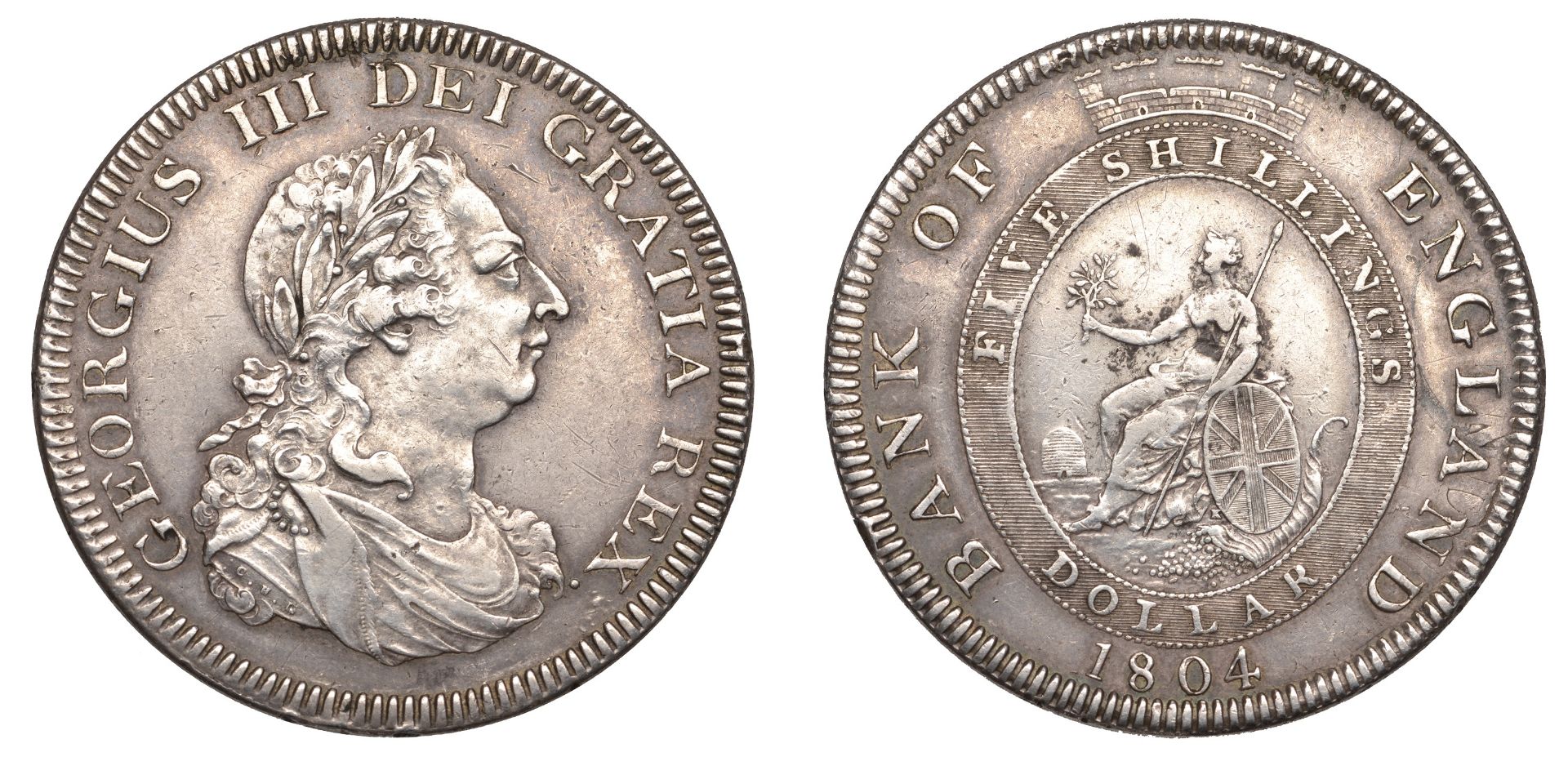 George III (1760-1820), Bank of England, Dollar, 1804, types A/2 (ESC 1925; S 3768). Lightly...