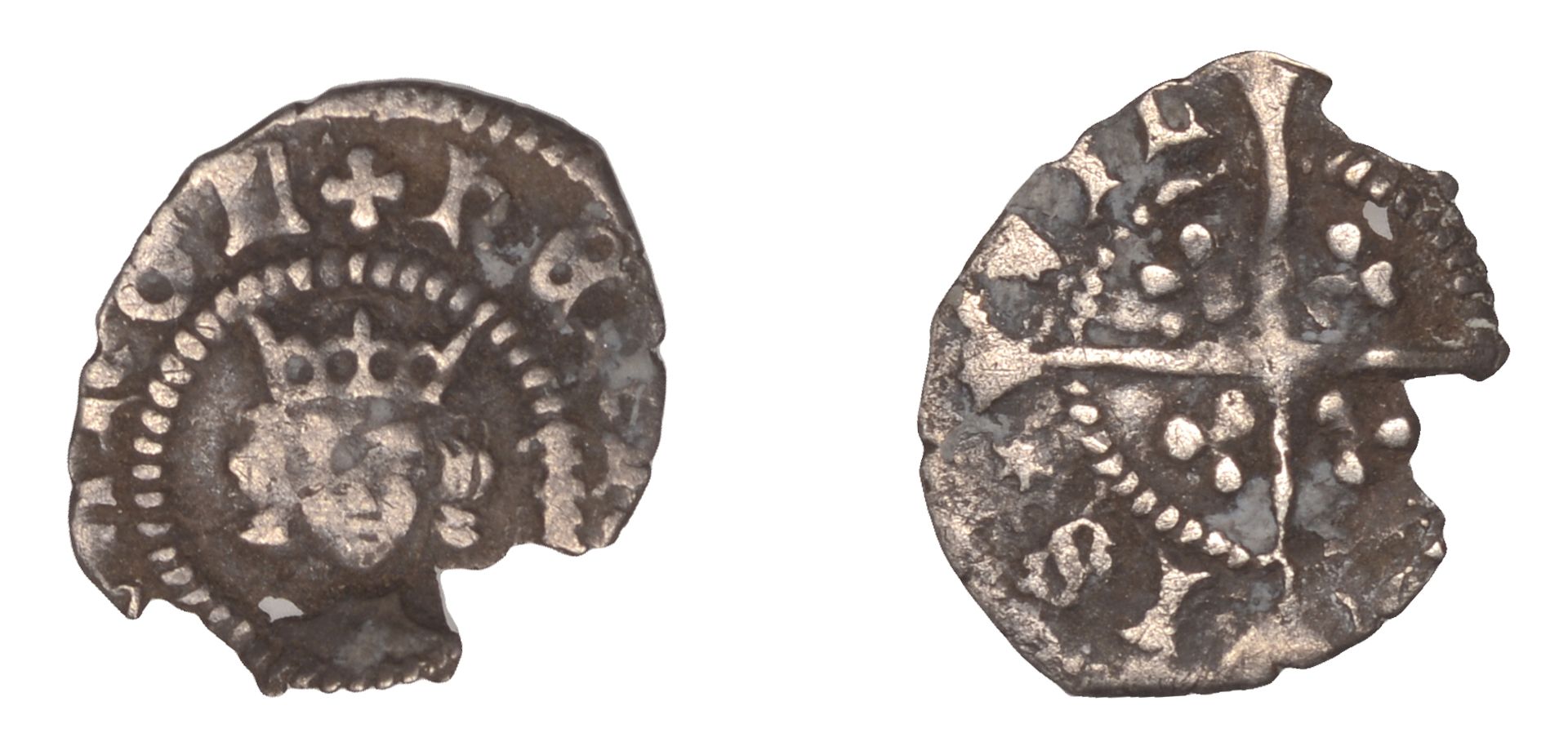 Henry VI (First reign, 1422-1461), Rosette-Mascle issue, Farthing, mm. cross pommÃ©e on obv....