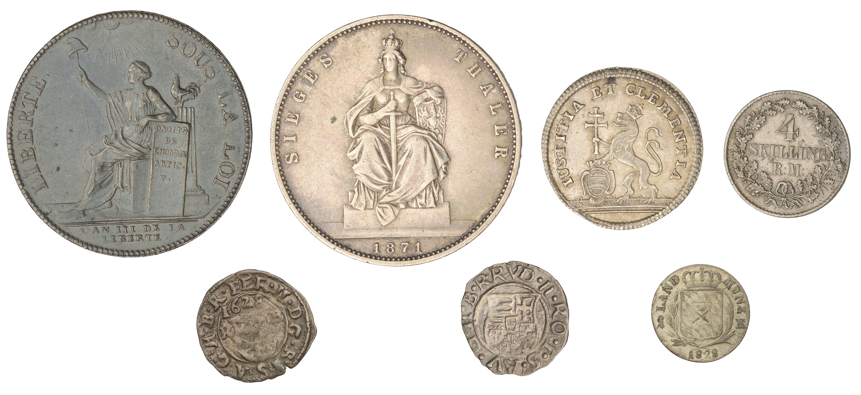 Miscellaneous, BAVARIA, Ludwig I, Kreuzer, 1828 (KM 727); BOHEMIA, Maria Theresa, silver Cor... - Image 2 of 2