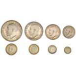 George V (1910-1936), Proof set, 1911, comprising Halfcrown to Maundy Penny (S PS13) [8]. To...