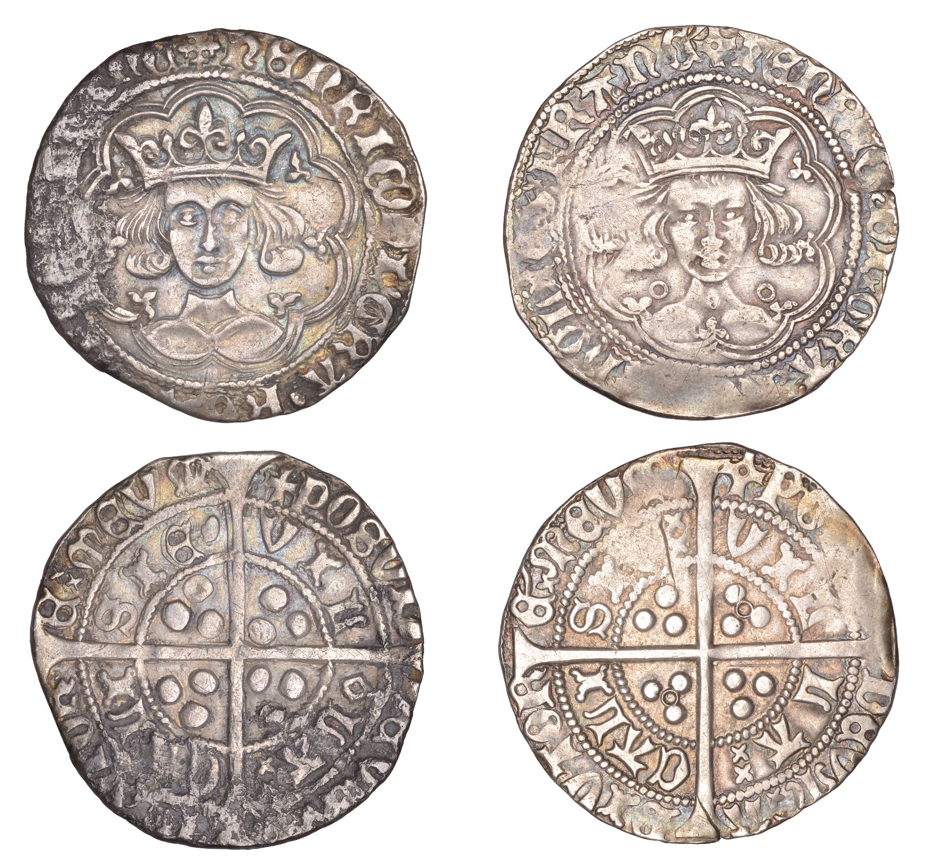 Henry VI, Annulet issue, Groat, Calais, mm. cross II, fleur on breast, 3.78g/4h (N 1427; S 1...