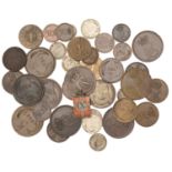 Denmark, Assorted Danish coins in silver (8) and base metal (28), mostly 19th century; toget...