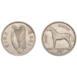 Eire (1937- ), Halfcrown, 1961 mule (S 6638A; DF 714A). Very fine or better, the variety...