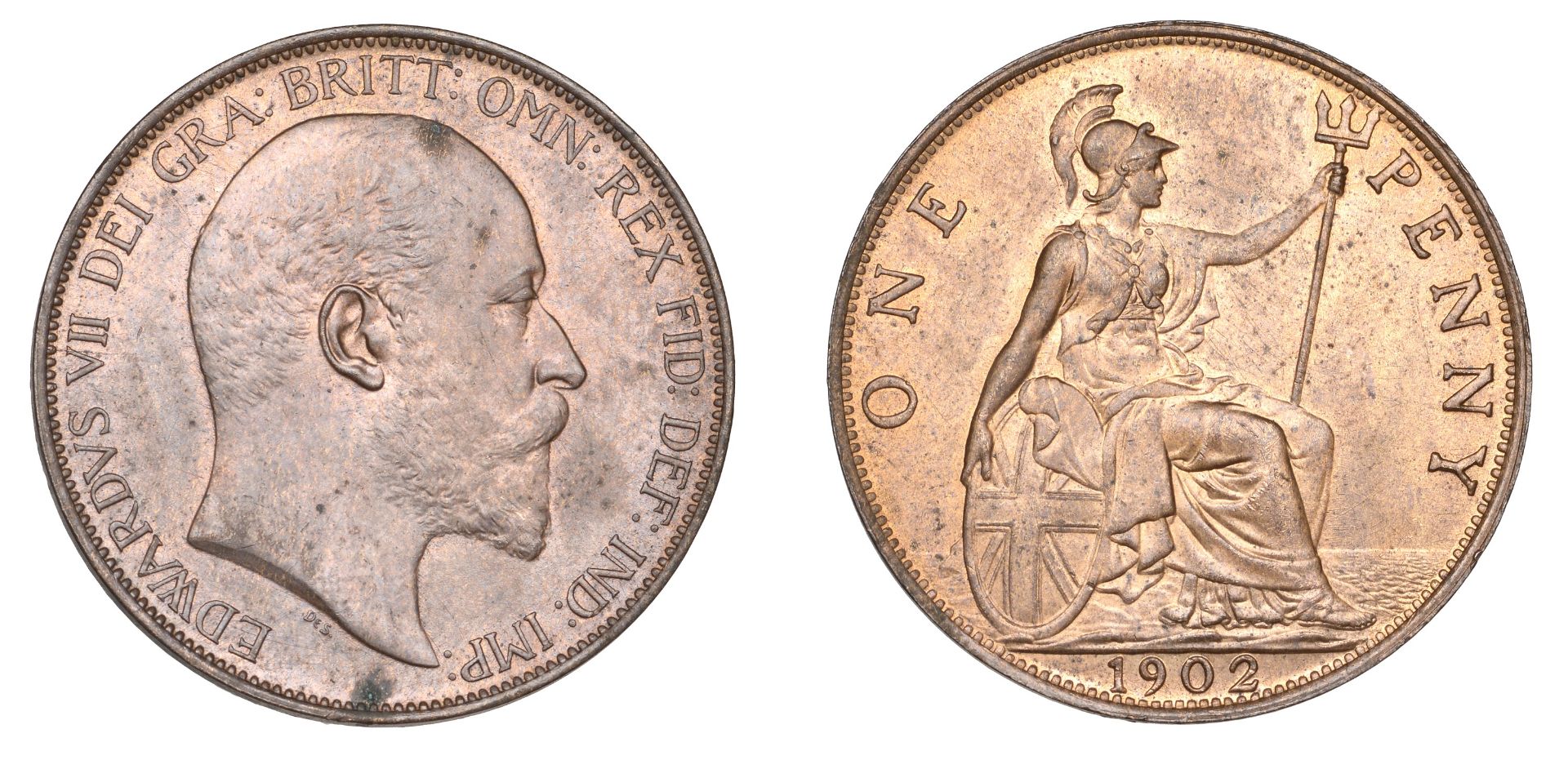 Edward VII (1901-1910), Penny, 1902, normal horizon (F 157; BMC 2206; S 3990A). Spots on obv...