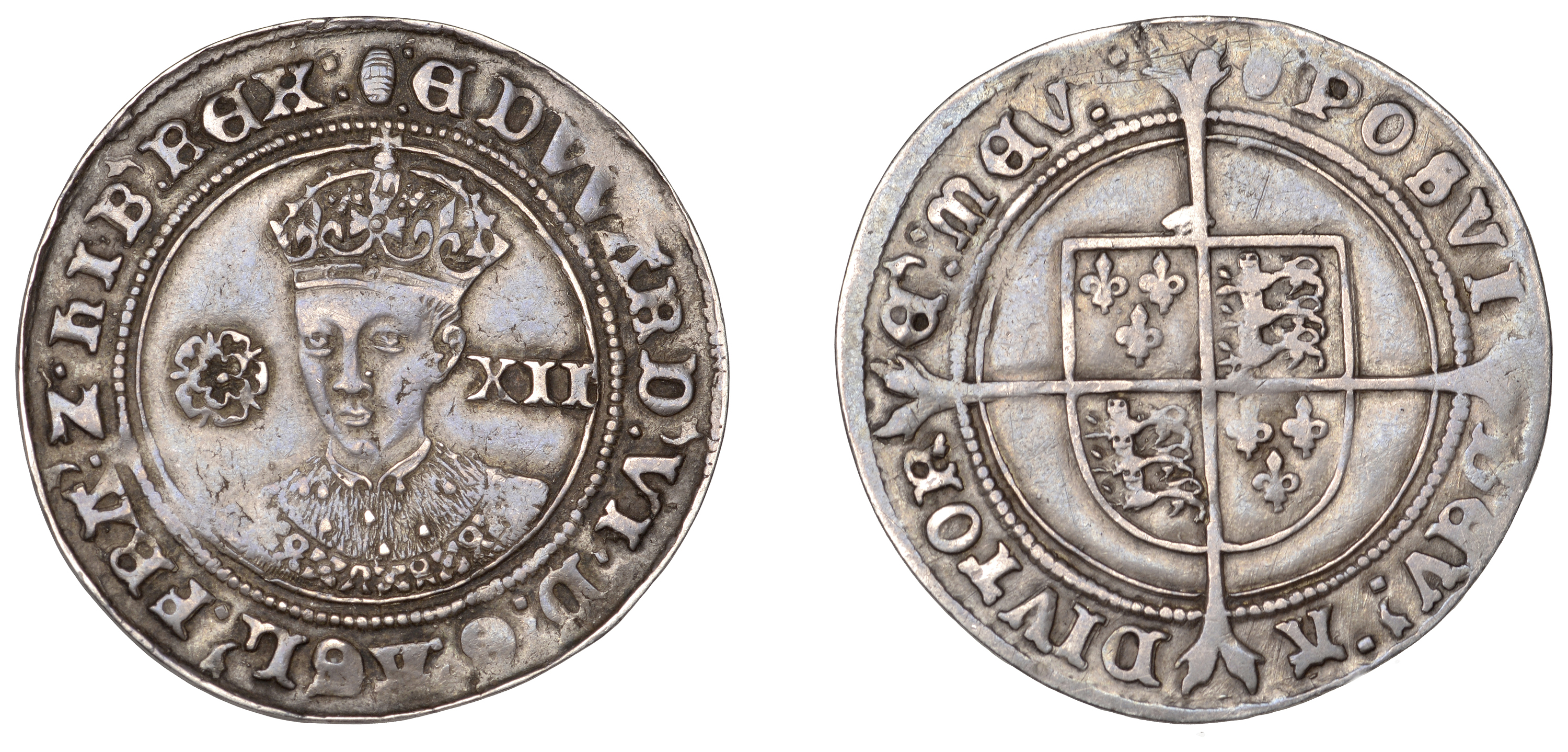 Edward VI (1547-1553), Third period, Fine issue, Shilling, mm. tun, 5.96g/7h (N 1937; S 2482...