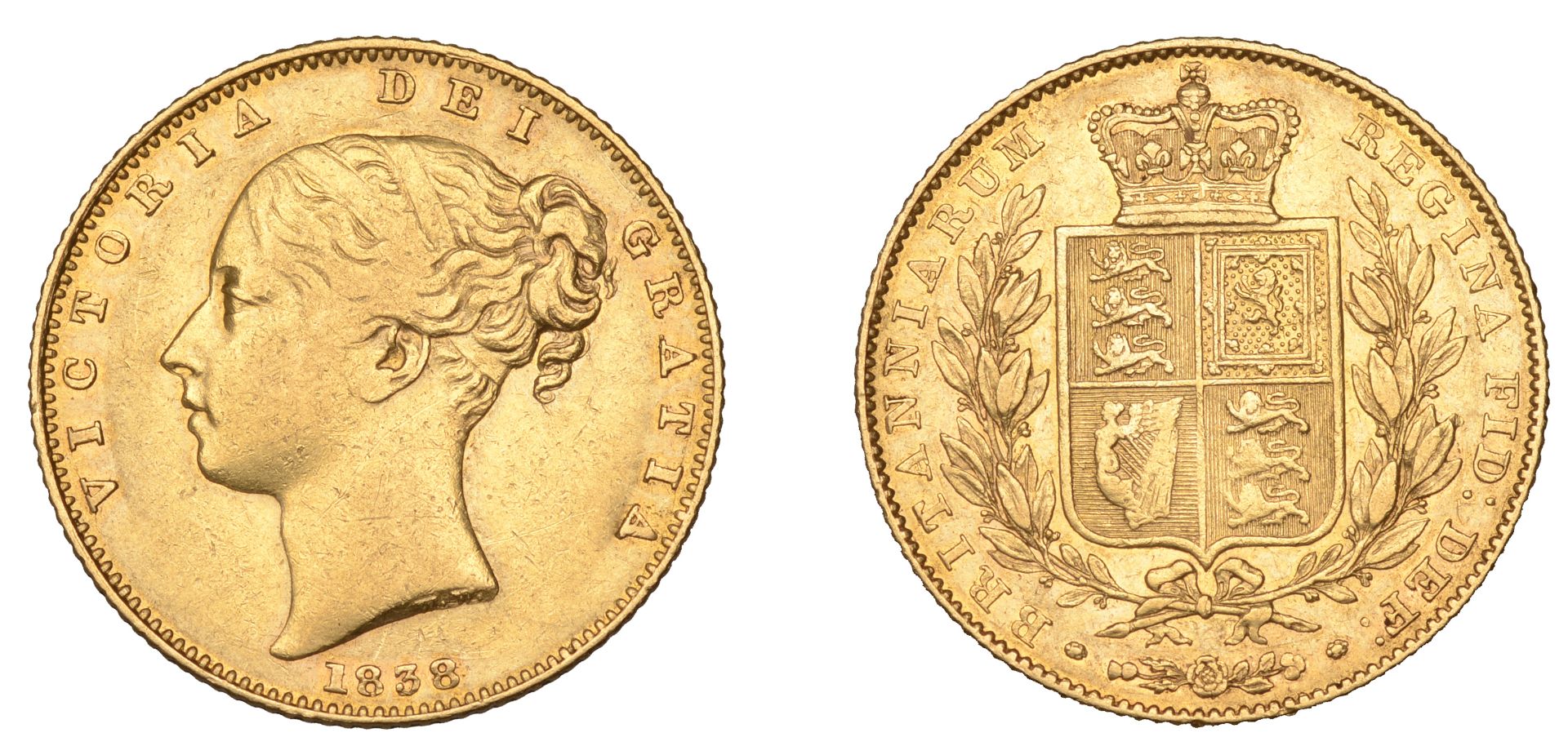 Victoria (1837-1901), Sovereign, 1838 (M 22; S 3852). Good fine Â£500-Â£700