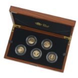 Elizabeth II (1952-2022), Gold Proof set, 2019, Celebrating 50 Years of the Fifty Pence, com...