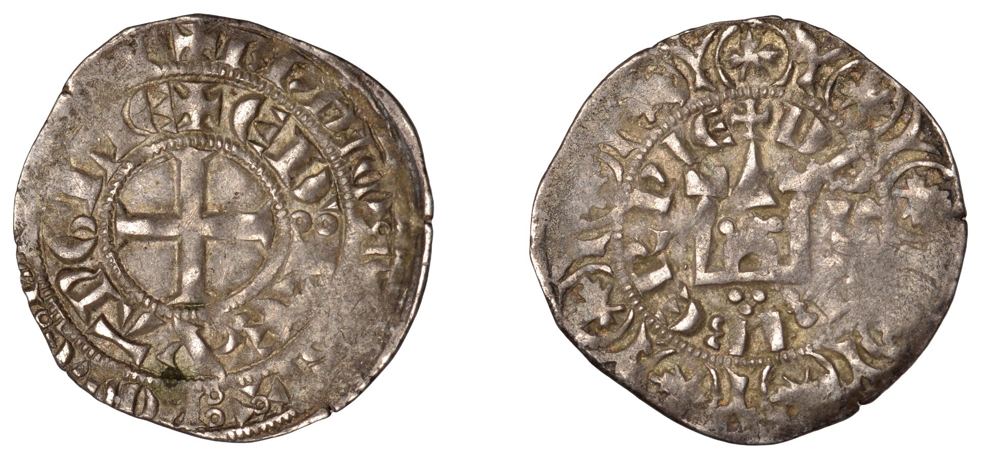 Anglo-Gallic, Edward II (1307-27), Maille Blanche Hibernie, three pellets below castle, 1.83...