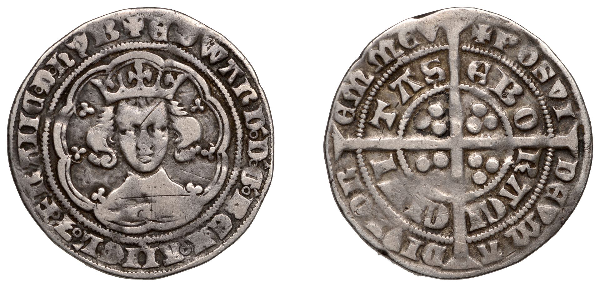 Edward III (1327-1377), Pre-Treaty period, Groat, series E, York, mm. cross pattÃ©e, annulet...