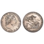 George III (1760-1820), New coinage, Crown, 1820, edge lx (ESC 2016; S 3787). Very fine or b...
