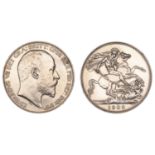 Edward VII (1901-1910), Proof Crown, 1902, edge ii (ESC 3562; S 3979). Cleaned and impaired,...