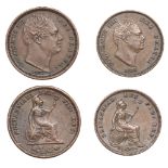 William IV (1830-1837), Half-Farthing, 1837; Third-Farthing, 1835 (BMC 1476-7; S 3849-50) [2...